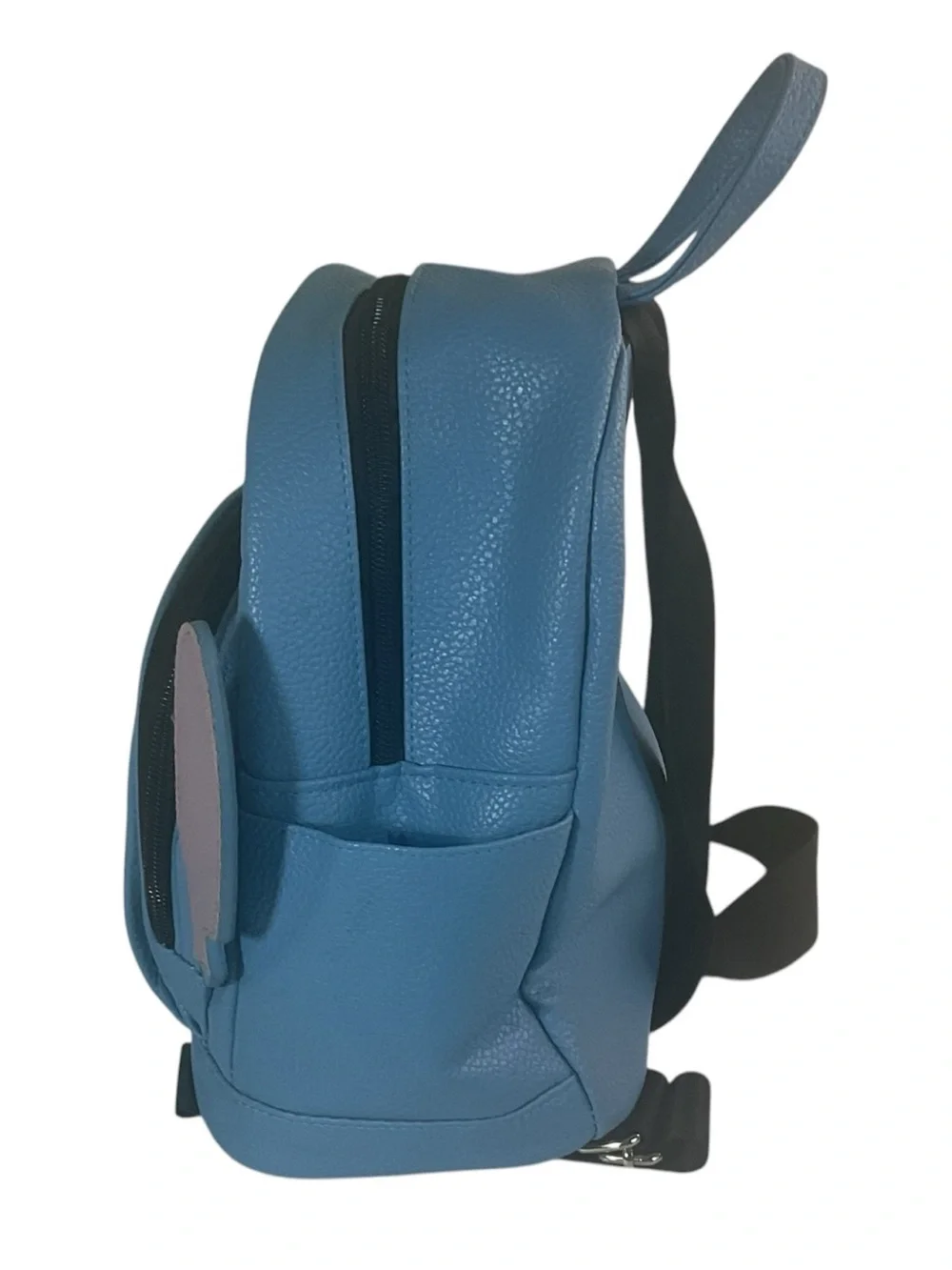 Disney Lilo & Stitch Mini Backpack Pebbled Blue Faux Leather Character Bag Adjus